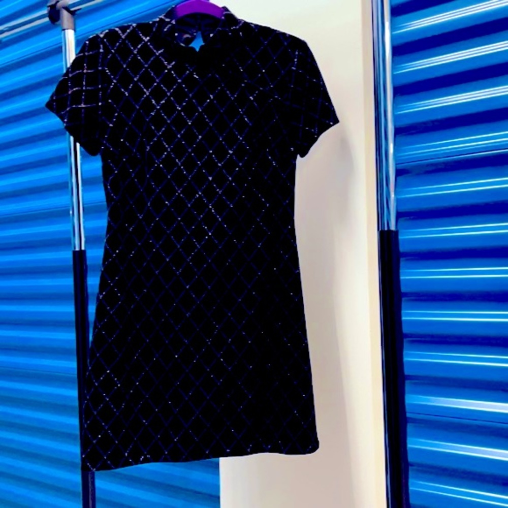 Black Velvet Vintage Evening Dress